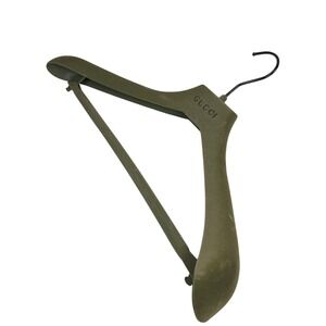 Authentic GUCCI Green Velvet Boutique Logo Suit Jacket Pants Hanger 16" with Bar